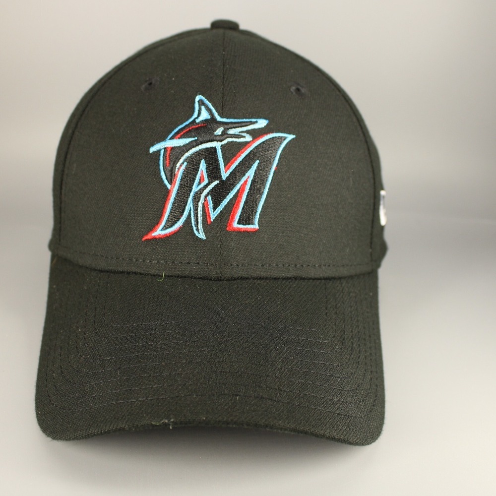 Miami Marlins Hat Cap Adult Blue Fitted Medium New Era Baseball MLB Mens